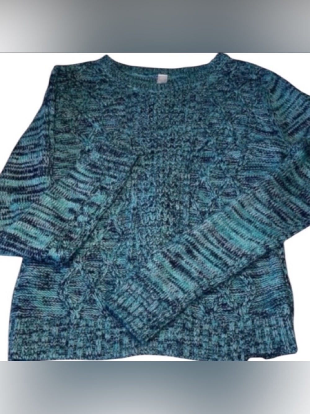 PS Brand Girls Size 14 Dark Teal Long Sleeve Sweater with add on scarf